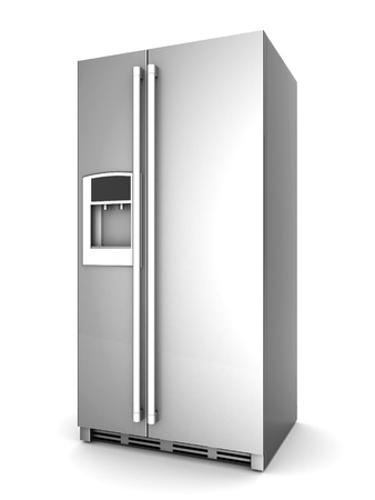 Picture a beautiful refrigerator on a white backgroundの写真素材