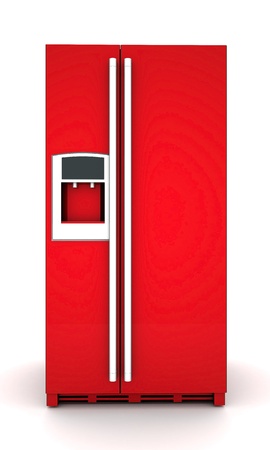 Picture a beautiful refrigerator on a white backgroundの写真素材