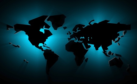 Picture a world map on a white backgroundの写真素材