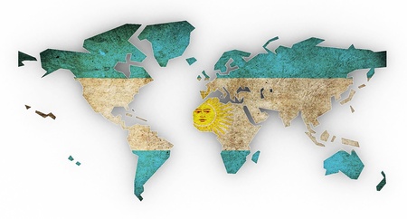 Picture a world map on a white backgroundの写真素材