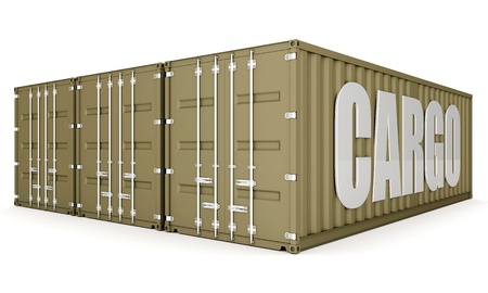 image of the shipping container on a white background