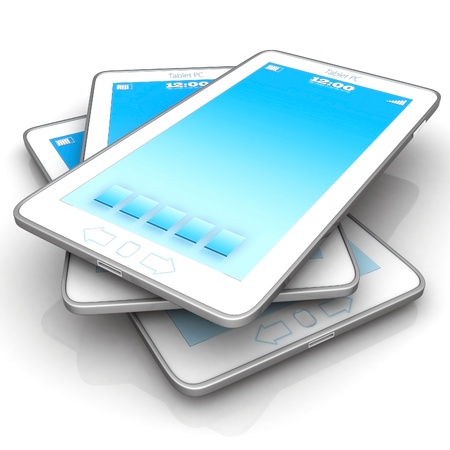 Image of computer technology on a white background isolatedの写真素材