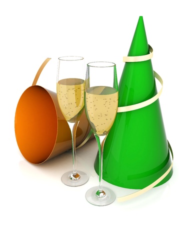 image festive paraphernalia on a white backgroundの写真素材