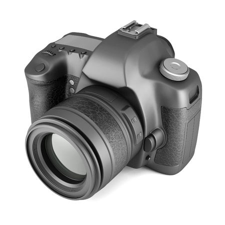 Digital camera image on white backgroundの写真素材