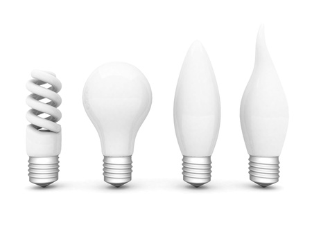 light bulb isolated on white backgroundの写真素材
