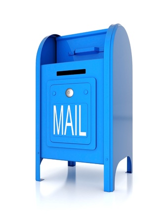 beautiful mailbox on white backgroundの写真素材