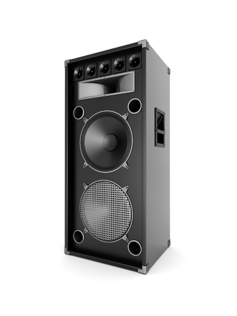 music speaker isolated on white backgroundの写真素材