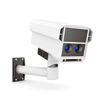 Camera image on white background
