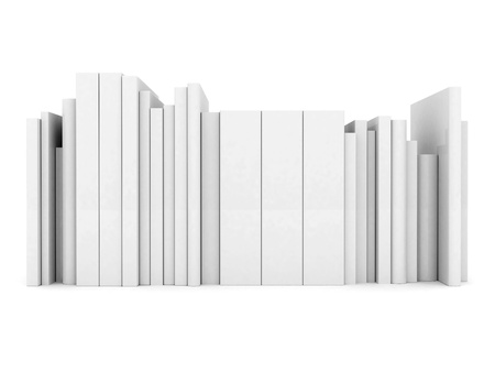 layout of books isolated on a white backgroundの写真素材