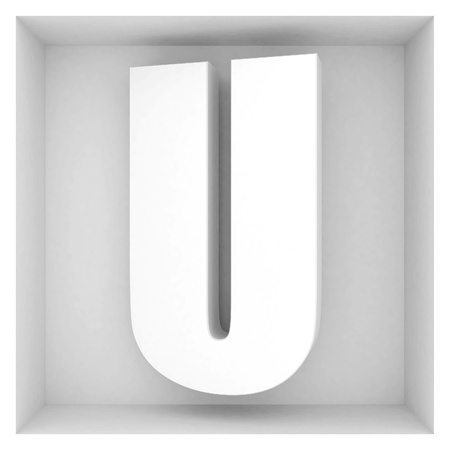 volume letter of the alphabet on a gray backgroundの写真素材