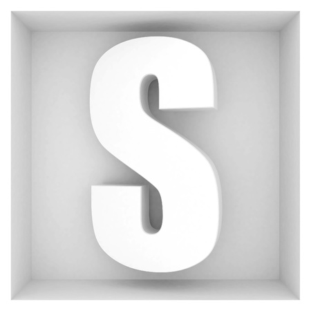 volume letter of the alphabet on a gray backgroundの写真素材