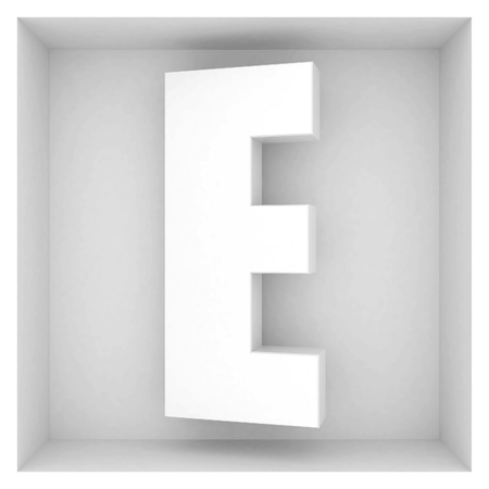 volume letter of the alphabet on a gray backgroundの写真素材