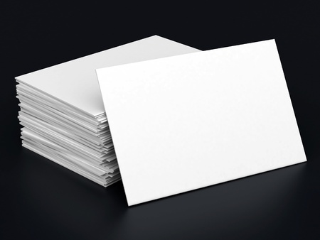 Business cards blank mockup - template - black backgroundの写真素材