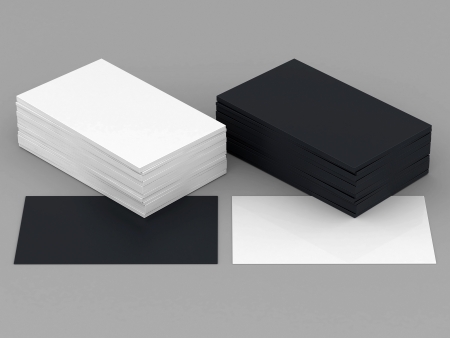 Business cards blank mockup - template - gray backgroundの写真素材