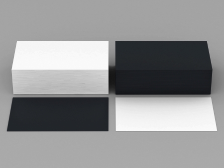 Business cards blank mockup - template - gray backgroundの写真素材