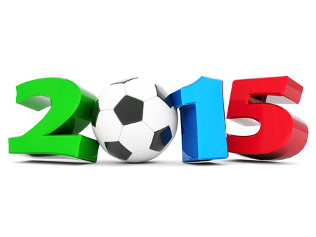 happy new year 2014 Illustrations 3d on a white backgroundの写真素材