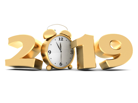 New Year's Eve, and Christmas is the best holiday. 3D illustrationの写真素材