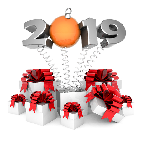 New Year's Eve, and Christmas is the best holiday. 3D illustrationの写真素材