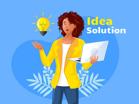idea solution concept with light bulb symbol