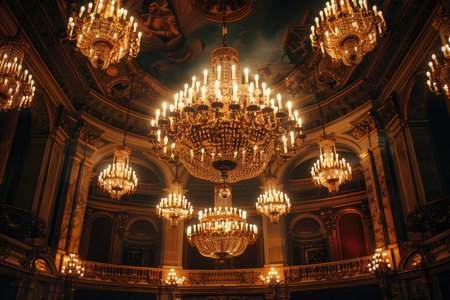Interior of the Opera House in St. Petersburg, Russia.の素材