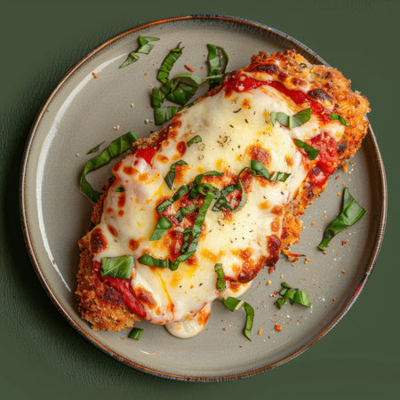 Cannelloni pizza with mozzarella cheese, tomatoes and basilの素材