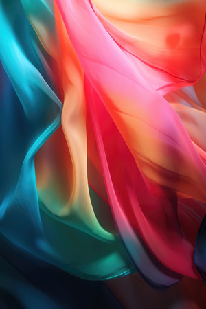 Colorful, light, transparent, and smooth silk background, beautiful, transparent, transparent, and translucent. --ar 2:3 --stylize 1000 --iw 0.5 --v 5 Job ID: c77f4bde-d36b-4bf8-934d-2d8c76a2d15bの素材
