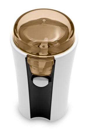 Electric grinder for coffee or spices. isolated on whiteの写真素材