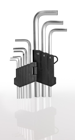 Hex Key Set. Isolated on white backgroundの写真素材