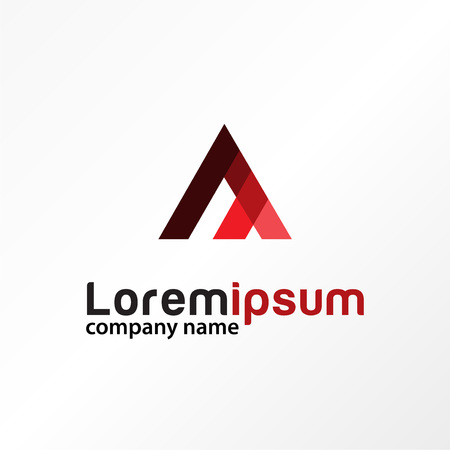 identity typography font letter A, AA, logo vectorのイラスト素材