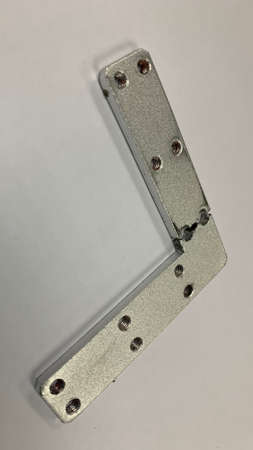 Silver Colour L Plate bracket is damaged.