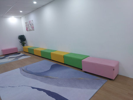 Furniture soft sofa safe for kidsの写真素材