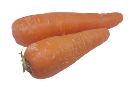 fresh Carrots isolated on white backgroundの写真素材