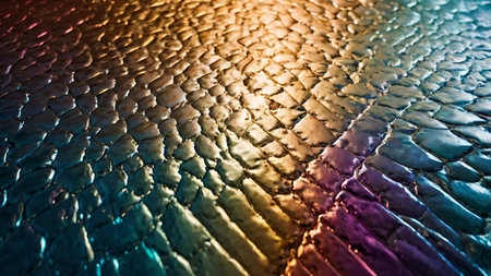 Abstract metallic texture with shiny, reflective surfaces and gradient colorsの素材
