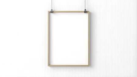 White empty paper with clips on the wall, isolate backgroundの素材