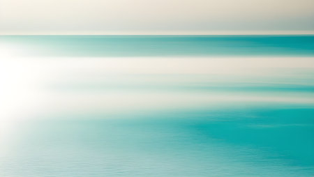 Serene oceanic gradient with turquoise, aqua, and soft white tones, creating a sense of calmの素材