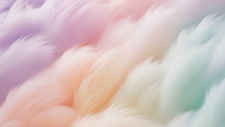 Ethereal gradient with glowing pastels, blending light lilac, soft peach, and pale mint, resembling cloudsの素材