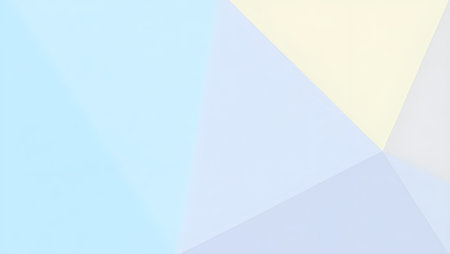 Triangular geometric pattern with gradients from sky blue to soft lilacの素材