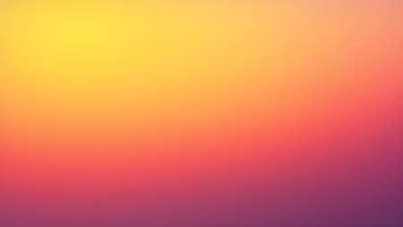 Sunset gradient blending yellow, coral, and purple huesの素材
