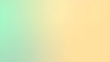 Smooth gradient colour mint green, bright orange and ivory white.の素材