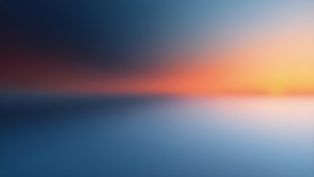 Smooth gradient colour navy blue, orange and white.の素材