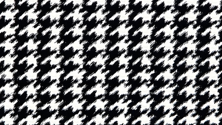 Classic houndstooth pattern, bold and sharp in black and white. purpose for background.の素材
