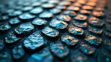 Dragon scale texture, detailed with iridescent reflections, purpose for backgroundの素材
