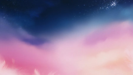 Gradient inspired by twilight, blending indigo, violet, and soft pink huesの素材