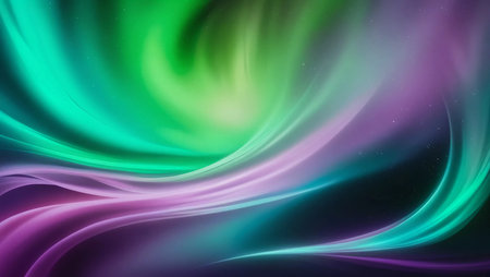 gradient inspired by auroras, blending neon greenの素材