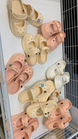 selangor, Malaysia- March 23, 2025: various shoe models at discounted prices