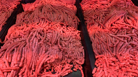 fresh raw minced meat of background