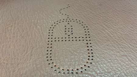 Leather punching hole patternの写真素材