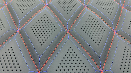 close up leather texture diamond pattern