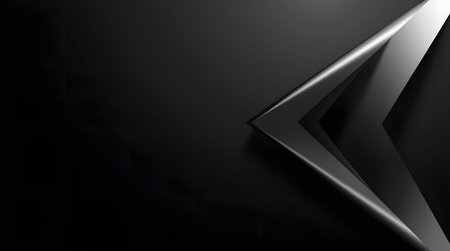 Modern abstract dark background with silver arrow design for your backgroundの素材