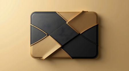 Stunning abstract geometric pattern in gold and black adds a touch of modern elegance to any designの素材